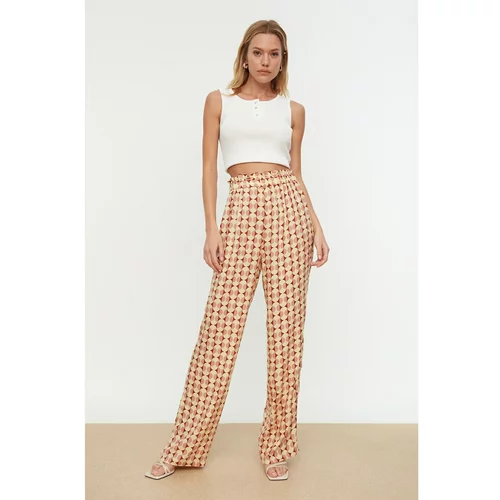 Trendyol Dried Rose Jogger Waist Draped Summer Trousers