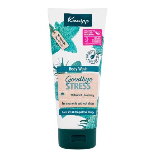 Kneipp Goodbye Stress Body Wash pomirjajoč gel za prhanje z vonjem vodne mete in rožmarina 200 ml unisex Slike
