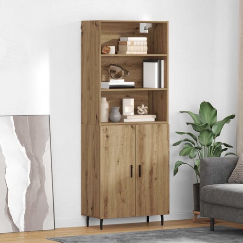 vidaXL Visok predalnik Umetni hrast 69,5 x 34 x 180 cm Cene