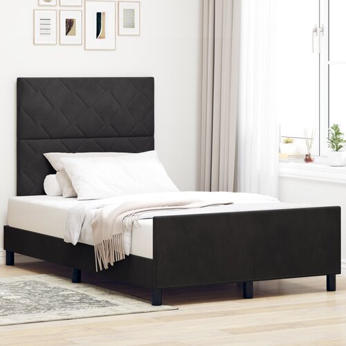 VidaXL Črn sametni okvir postelje 120x200 cm Slike