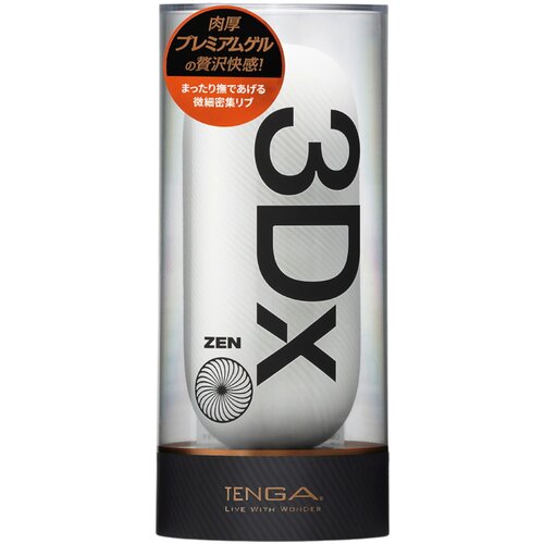 Tenga 3Dx Zen - 3D vzorčast masturbator (bel) Slike