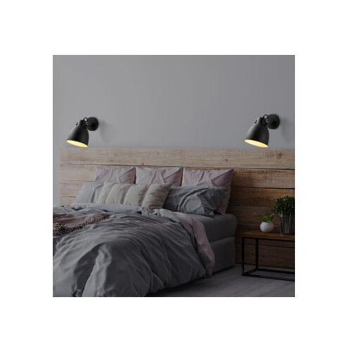 Opviq vall lamp zidna crna lampa Spotkafası 13793 Slike
