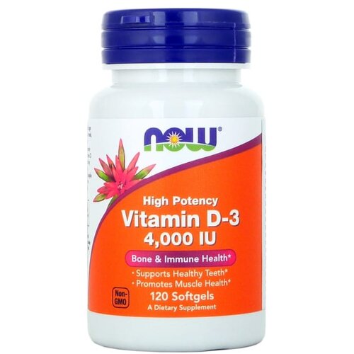 Now Foods Vitamin D3 4000 IU NOW (120 mekih kapsula) Cijene