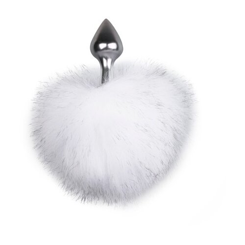 EasyToys - Fetish Collection Analni čep Bunny Tail, srebrno-bijeli Slike