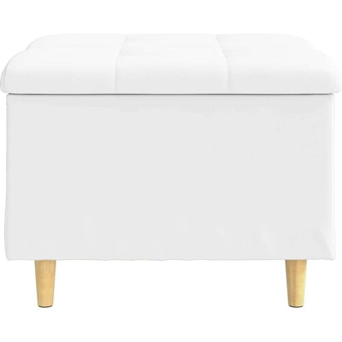  Otoman za pohranu Bijeli 60 x 60 x 45 cm Umjetna koža - Bijeli 60 cm Umjetna koža Slike