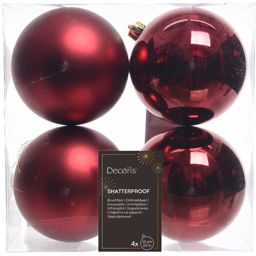  Novogodišnja Kugla 4/1 10 cm oxblood 022168 Cene