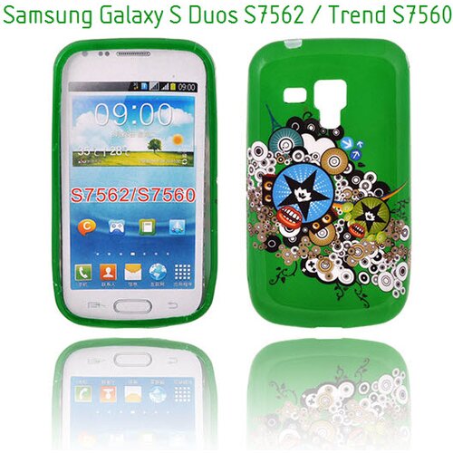  Gumijasti / gel etui Art za Samsung Galaxy S Duos S7562 / Samsung Galaxy Trend S7560 - Green Circles Slike