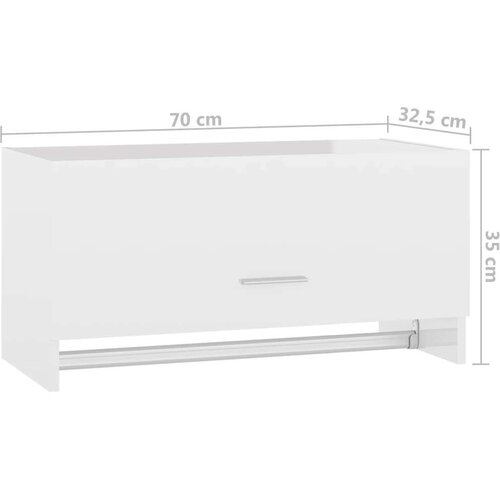 vidaXL Ormar visoki sjaj bijeli 70 x 32,5 x 35 cm od iverice Cijene