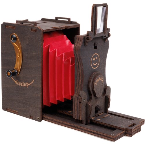 JollyLook Lesena Pinhole instant film kamera kit za samosestavljanje - temen les (65 delna), (21026547) Cene