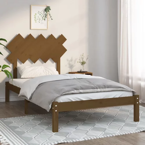  za krevet smeđa boja meda 100 x 200 cm od masivnog drva