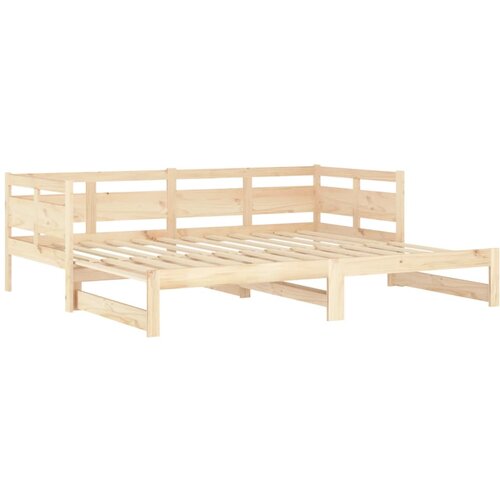  Dnevni ležaj na izvlačenje od masivne borovine 2 x (90x190) cm Slike