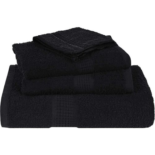 VidaXL Ručnici za kupanje 2 kom crni 100x150 cm 360 gsm 100% pamuk Slike