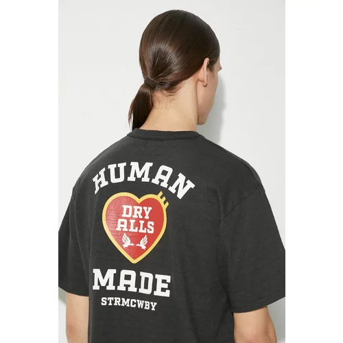 Human Made Pamučna majica Graphic za muškarce, boja: crna, s tiskom, HM27TE007