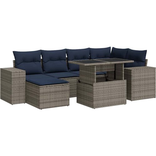  9-dijelni set vrtnih sofa s jastucima od poliratana bagrem Slike