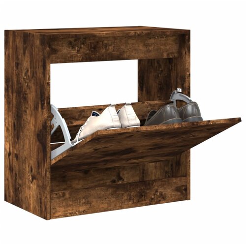  The Living Store Omarica za čevlje dimljeni hrast 60x34x63,5 cm inženirski les - Omarica Za Čevlje, (21442324) Cene