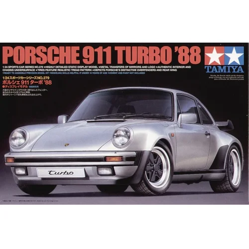 Tamiya 300024279 Porsche Turbo 1988 Straßenversion model automobila za sastavljanje 1:24