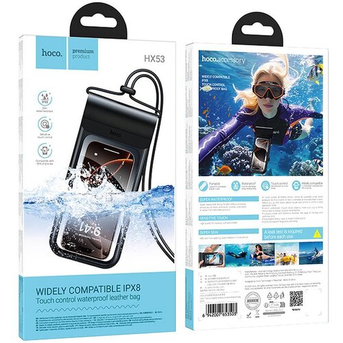  Vodootporna maska za mobilni telefon Hoco IP68 240 x 120 x 15 mm HX53 crna Slike