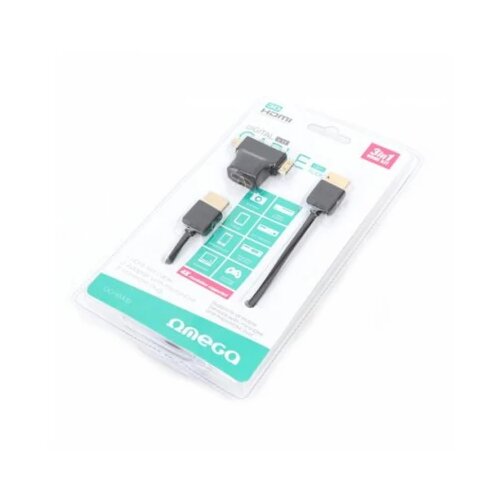 Omega kabl  OCHBA18 hdmi 1.8m+adapter Cene
