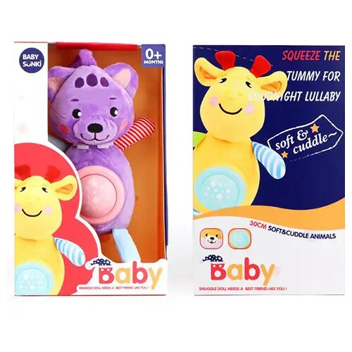 Magic Toys Plišasti medvedek vijolične barve s svetlobnimi in zvočnimi efekti 30cm Cene