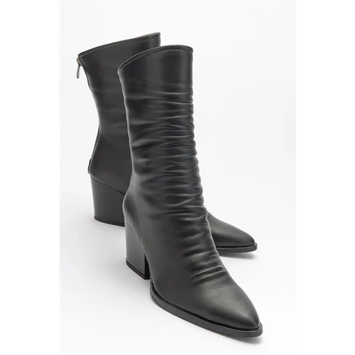 LuviShoes LAVAL Black Skin Women's Boots