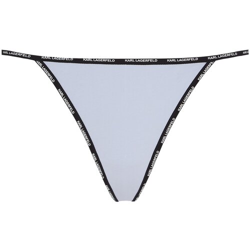 Karl Lagerfeld Tanga gaćice svijetloplava / crna / bijela Slike
