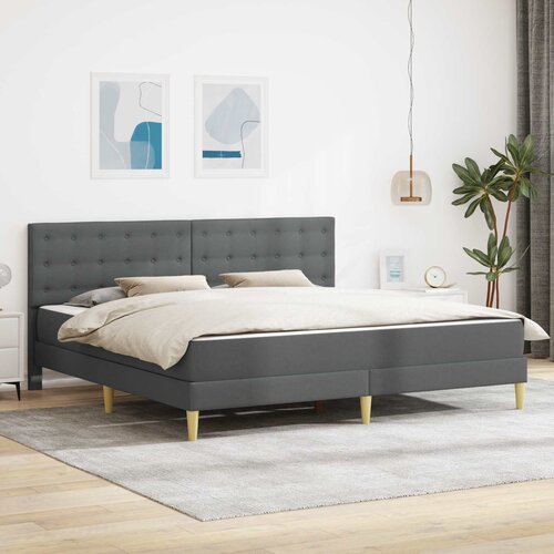  Okvir kreveta s madracem Tamno siva 180 x 200 cm tkanina Cijene