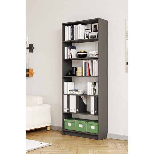 Hanah home polica za knjige Bili5 80, 80 cm, antracit Cene