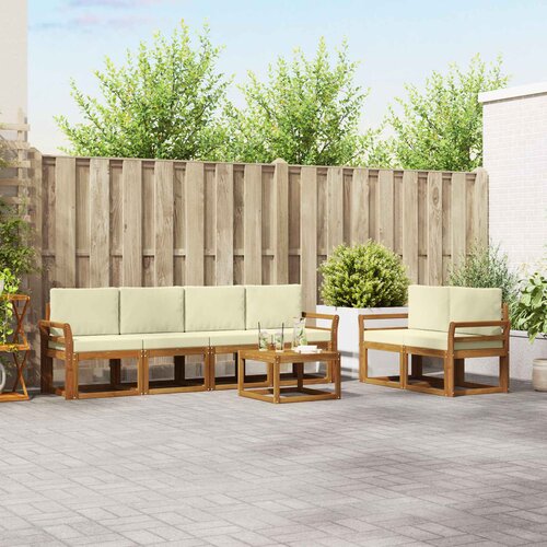  Set vanjskih sofa 7 kom. Prirodna i krem Cene