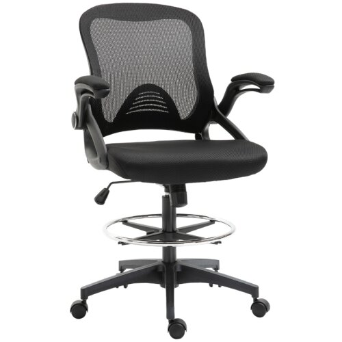 Nesta Pisarni&scaron;ki stol, vrtljiv sedež, funkcija sedenja in stanja, z oporo za noge, jeklo, črn, 64 x 60 x 106&ndash;126 cm, (5000494030) Cene