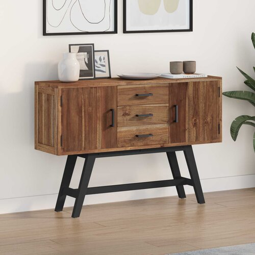 TV stalak s ladicama Prirodna 110 x 30 x 75 cm Čvrsto teak drvo Cijene