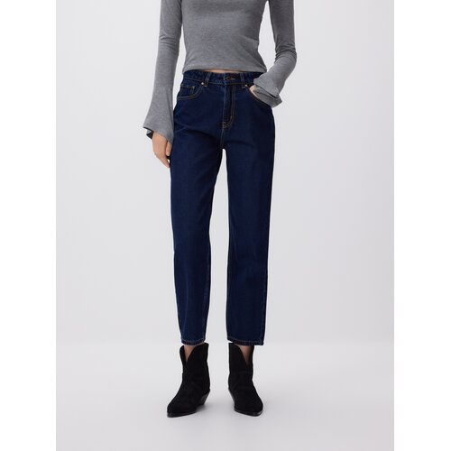 Reserved Mom fit traperice - mornarsko plava Cene