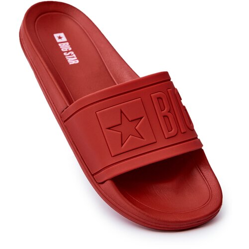 Big Star Men's Rubber Flip Flops Red Cene