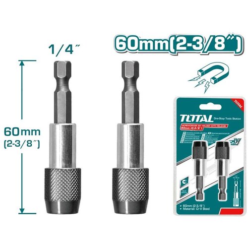 Total magnetni držač bitova,osigurač, 60mm, 2kom TAC462601 Slike