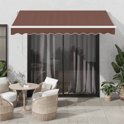 vidaXL Avtomatsko zložljiva tenda z LED rjava 300x250 cm Cene
