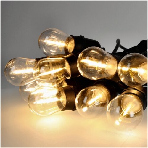  LED spolja&amp;scaron;nji dekorativni niz BAJA ST64 20xE27/1W/230V 10,9m IP44 topla bela Slike