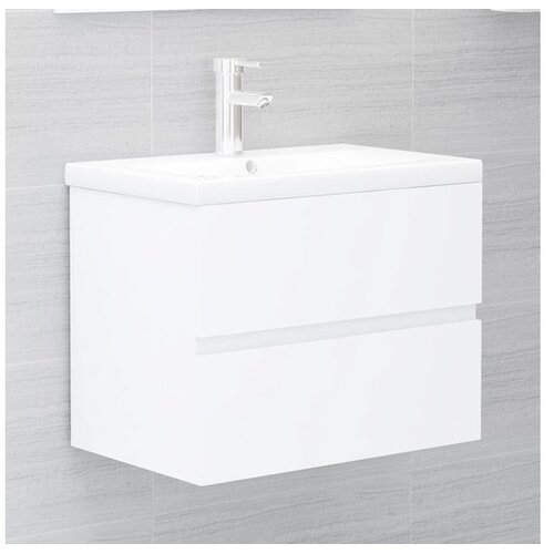  Ormarić s ugrađenim umivaonikom bijeli od iverice Cijene