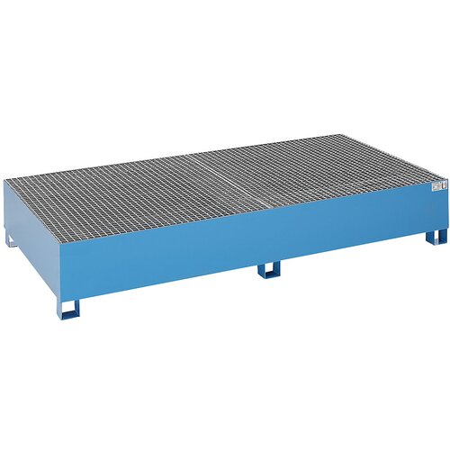 eurokraft basic Jeklena prestrezna kadica za cisterne IBC/KTC, za cisterno 2 x 1000 l / stoječi sod 8 x 200 l, praškasto lakirana, modra RAL 5012 Cene