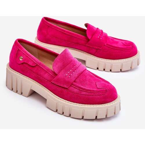 Kesi Women's Suede Slip-on Shoes Fuchsie Fiorell Cene