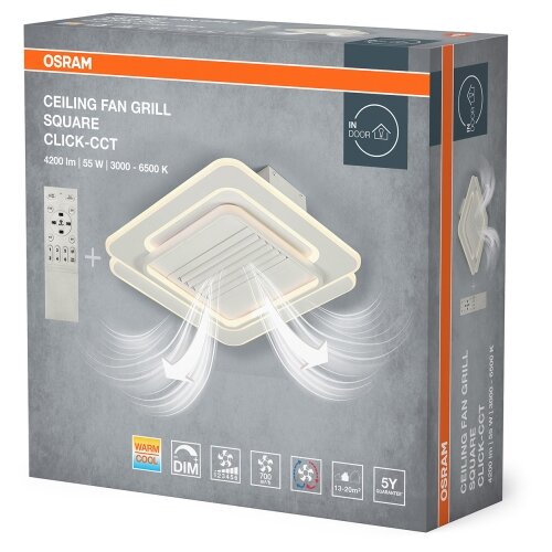 Osram LED prigu&amp;scaron;iva stropna svetiljka sa ventilatorom LED/55W/230V bela+DO Slike
