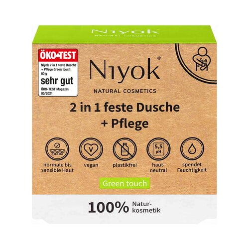 Niyok 2u1 čvrsti gel za tu&amp;scaron;iranje i njegu - green touch Slike