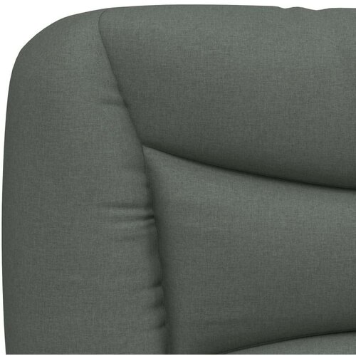 VidaXL Okvir za krevet s uzglavljem tamnosivi 180 x 200 cm od tkanine Slike