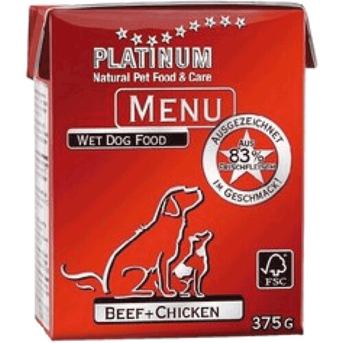 Platinum dog menu govedina i piletina 185 g Cene