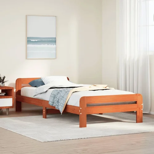 Furnova Posteljni okvir brez vzmetnice voščeno rjav 90x200 cm borovina, (21940731) Furnova Posteljni okvir brez vzmetnice voščeno rjav 90x200 cm borovina, (21940731)