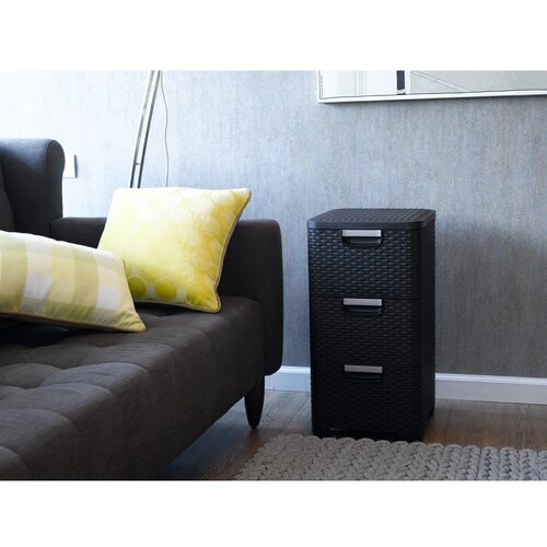 Curver tamno smeđi plastični nizak kupaonski ormarić 33x60 cm style &amp;ndash; Slike