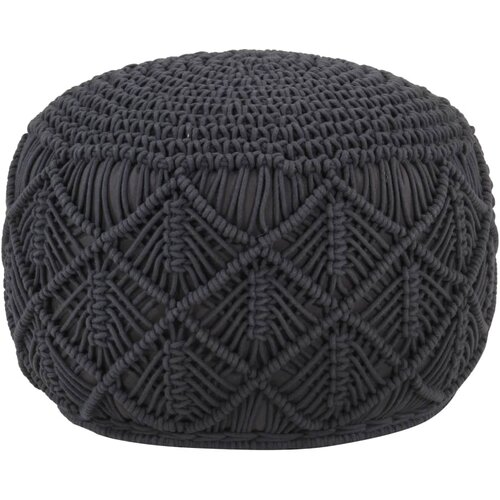 The Living Store Ročno izdelan tabure makrame antraciten 45x30 cm bombaž - Tabure, (21662912) Slike