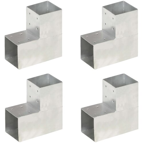 vidaXL Spojniki za stebre 4 kosi L oblike pocinkana kovina 101x101 mm Cene