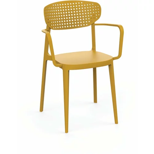 Rojaplast Žuta plastična vrtna stolica Aire –