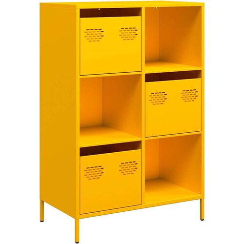 vidaXL Visoka omara gorčično rumena 68x39x103,5 cm jeklo Cene