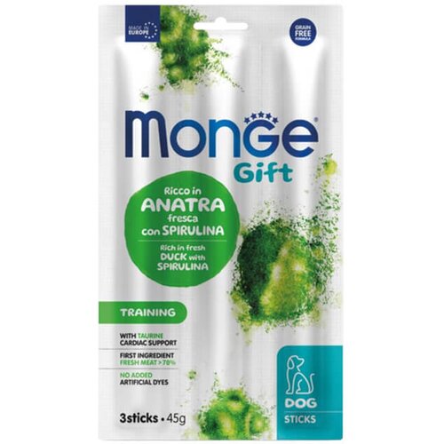 Monge gift training duck & spirulina - štapići za trening pasa sa pačetinom (45g) Cene