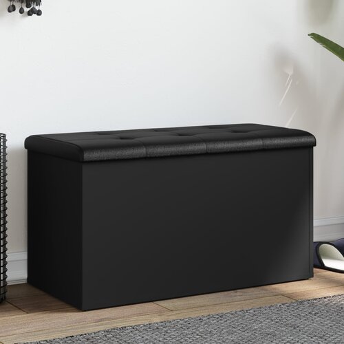 vidaXL Klupa za pohranu crna 82 x 42 x 45 cm od konstruiranog drva Cijene